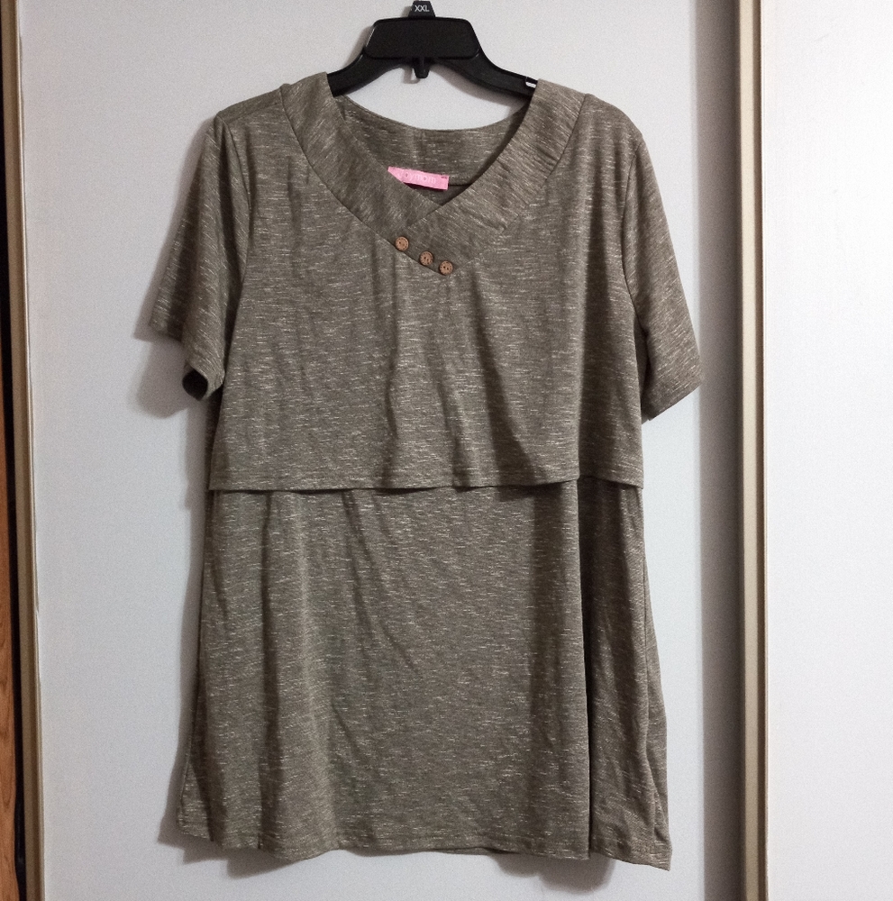 Joymom XL Maternity Nursing Casual Shirt